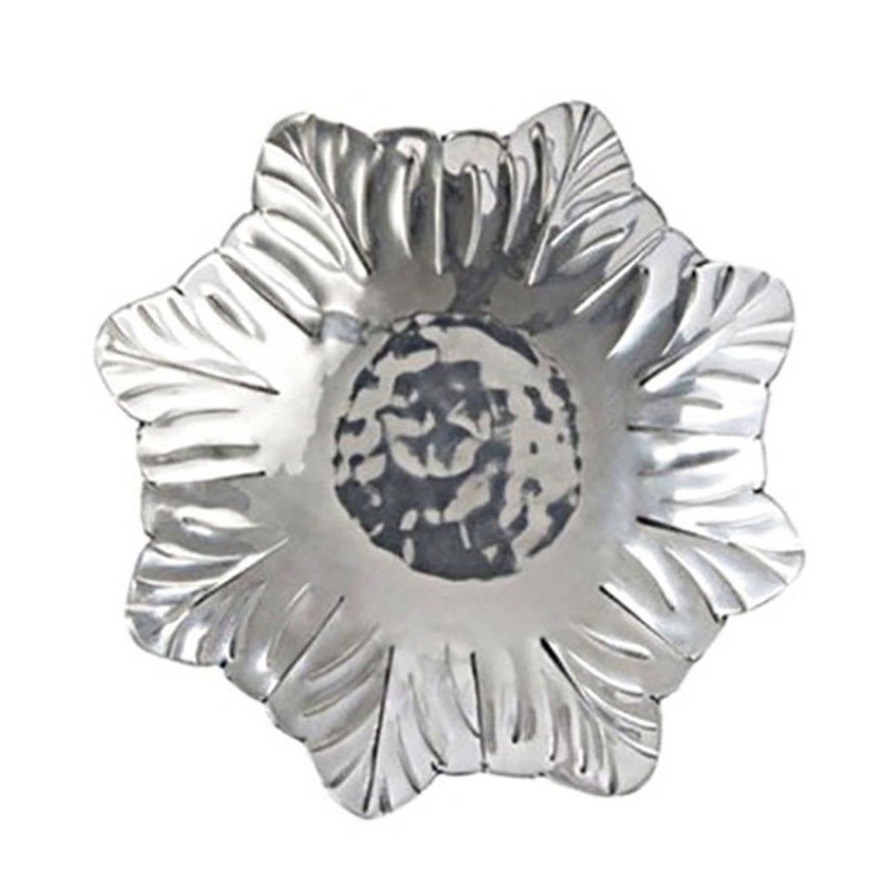 Plato de pan flor plata