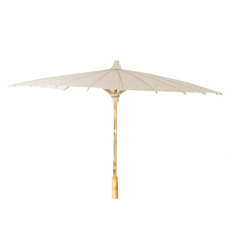 Parasol Blanco y Madera