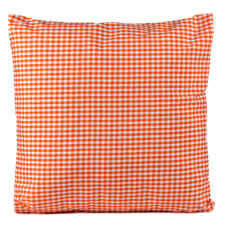 Cojin vichy naranja 40 x 40 